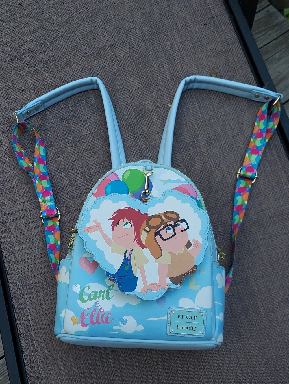 Pixar Carl & Ellie Light Blue Kids Mini Backpack